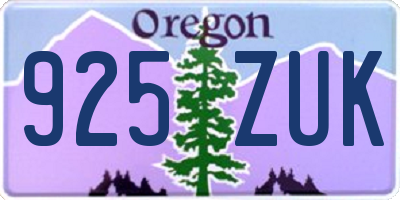 OR license plate 925ZUK