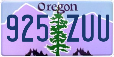 OR license plate 925ZUU