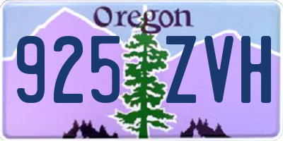 OR license plate 925ZVH