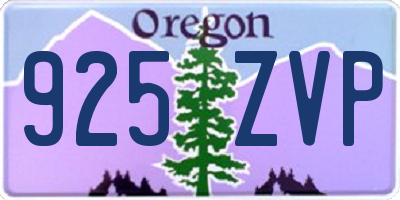 OR license plate 925ZVP