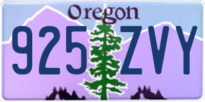 OR license plate 925ZVY