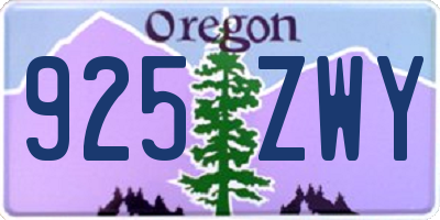 OR license plate 925ZWY