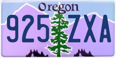 OR license plate 925ZXA