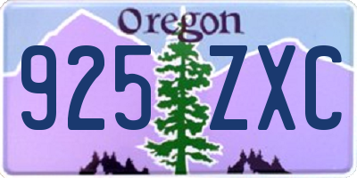 OR license plate 925ZXC