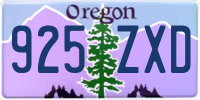 OR license plate 925ZXD