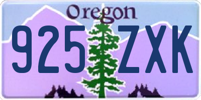OR license plate 925ZXK