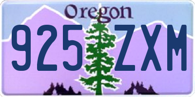 OR license plate 925ZXM