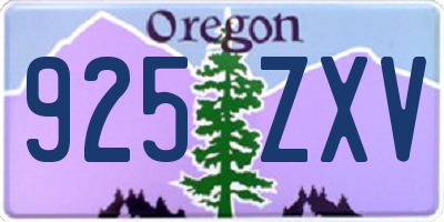 OR license plate 925ZXV