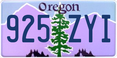 OR license plate 925ZYI