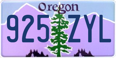 OR license plate 925ZYL