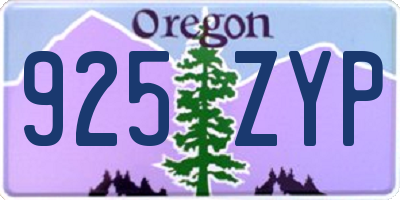 OR license plate 925ZYP