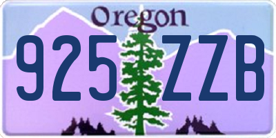 OR license plate 925ZZB
