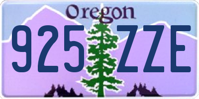 OR license plate 925ZZE