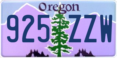 OR license plate 925ZZW