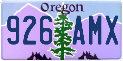 OR license plate 926AMX