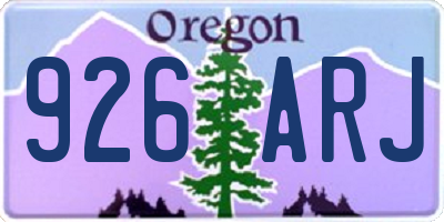 OR license plate 926ARJ
