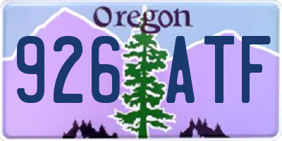 OR license plate 926ATF
