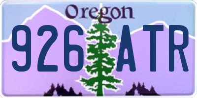 OR license plate 926ATR
