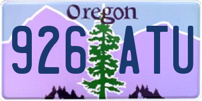 OR license plate 926ATU