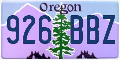 OR license plate 926BBZ