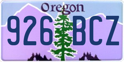 OR license plate 926BCZ