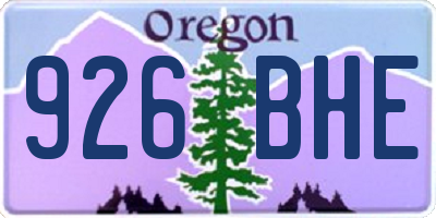 OR license plate 926BHE