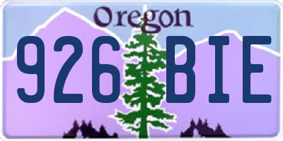 OR license plate 926BIE