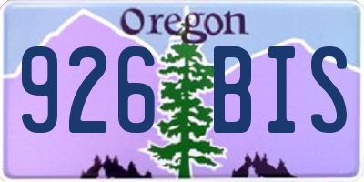OR license plate 926BIS