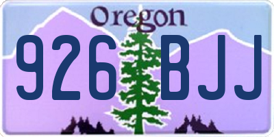 OR license plate 926BJJ