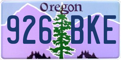 OR license plate 926BKE