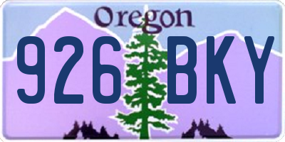 OR license plate 926BKY