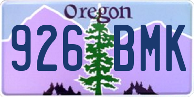 OR license plate 926BMK