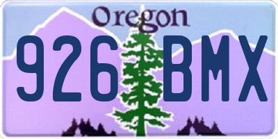 OR license plate 926BMX
