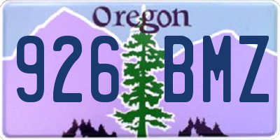 OR license plate 926BMZ