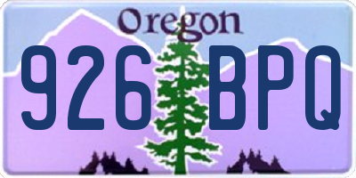 OR license plate 926BPQ