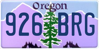 OR license plate 926BRG