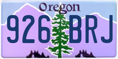 OR license plate 926BRJ