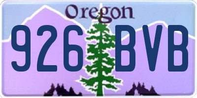 OR license plate 926BVB
