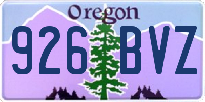 OR license plate 926BVZ