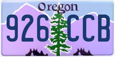 OR license plate 926CCB