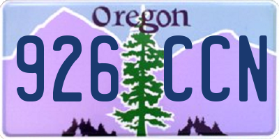 OR license plate 926CCN