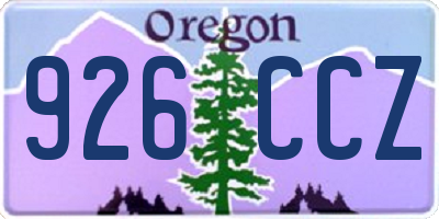 OR license plate 926CCZ