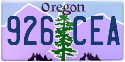 OR license plate 926CEA