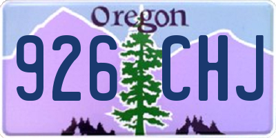 OR license plate 926CHJ