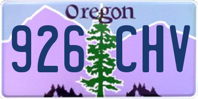 OR license plate 926CHV