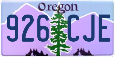OR license plate 926CJE