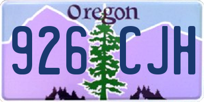 OR license plate 926CJH