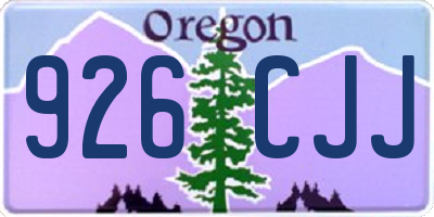 OR license plate 926CJJ