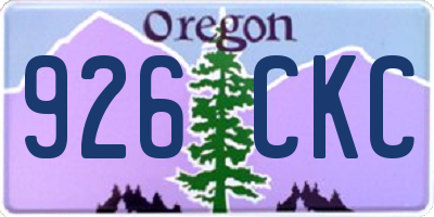 OR license plate 926CKC