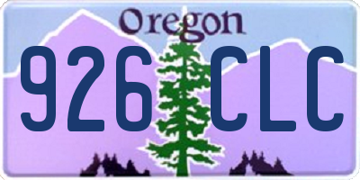 OR license plate 926CLC